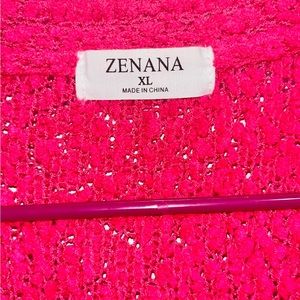 Zenana Hot Pink Cardigan